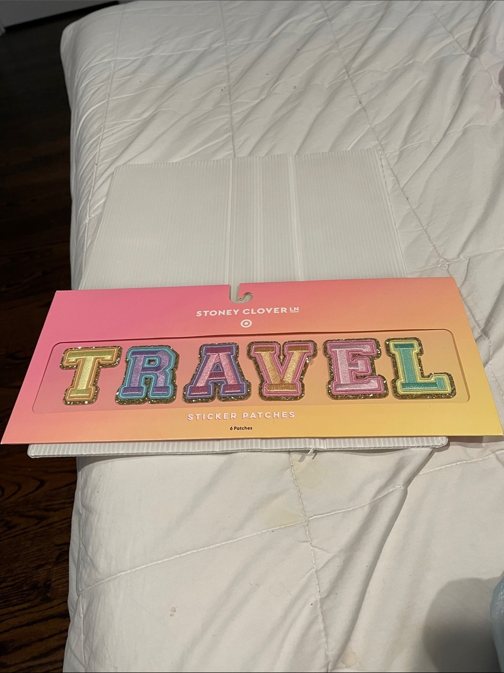 LoveShackFancy Multicolor 'TRAVEL' Letter Sticker Patches - Picture 3 of 3